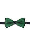 Barabas Wholesale Men's Textured Material Bow Tie 2BW3105 Green