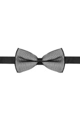Barabas Wholesale Men's Textured Material Bow Tie 2BW3105 Silver