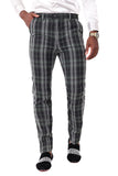 BARABAS men's plaid checkered Rhinestone chino dress pants 2CP193 Black Green