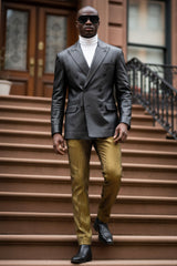 Barabas Men's Solid Vibrant Color Luxury Chino Pants 2cp3105 Gold