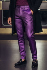 Barabas Men's Solid Vibrant Color Luxury Chino Pants 2cp3105 Purple