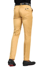 Barabas Men's Satin Solid Design Shiny Luxury Chino Pants 2CP3114 Mustard