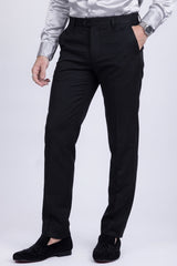Barabas Men's Matte Solid Color Dress Pants 2CPR6 Black