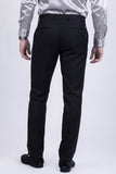 Barabas Men's Matte Solid Color Dress Pants 2CPR6 Black
