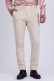 Barabas Men's Matte Solid Color Dress Pants 2CPR6 Cream