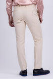 Barabas Men's Matte Solid Color Dress Pants 2CPR6 Cream
