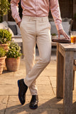 Barabas Men's Matte Solid Color Chino Dress Pants 2CPR6 Cream