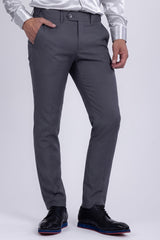 Barabas Men's Matte Solid Color Dress Pants 2CPR6 Grey