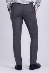 Barabas Men's Matte Solid Color Dress Pants 2CPR6 Grey