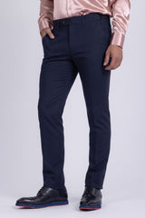 Barabas Men's Matte Solid Color Chino Dress Pants 2CPR6 Blue