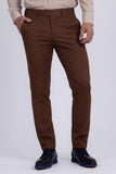 Barabas Men's Matte Solid Color Chino Dress Pants 2CPR6 Sephia