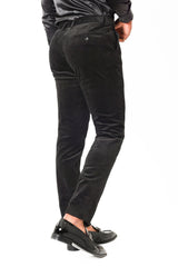 Barabas Men's Premium Corduroy Velvet solid color  chino pants 2CPV1 Black