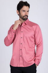 Barabas Wholesale Men's Solid Basic Palin Premium Button Down Dress Shirts 2DPS01 Rose