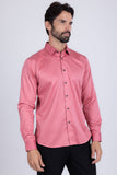 Barabas Wholesale Men's Solid Basic Palin Premium Button Down Dress Shirts 2DPS01 Pink