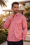 Barabas Wholesale Men's Solid Basic Palin Premium Button Down Dress Shirts 2DPS01 Rose