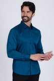 Barabas Wholesale Men's Solid Basic Palin Premium Button Down Dress Shirts 2DPS01 Teal