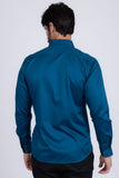 Barabas Wholesale Men's Solid Basic Palin Premium Button Down Dress Shirts 2DPS01 Teal