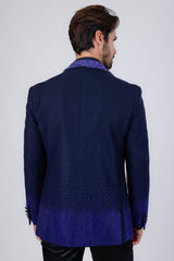 Barabas Wholesale Men's Rhinestone Peak Lapel Luxury Blazer 2EBL3 Ocean