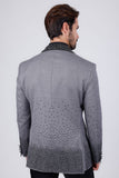 Barabas Wholesale Men's Rhinestone Peak Lapel Luxury Blazer 2EBL3 Black Grey