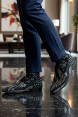 Barabas Wholesale Men's Jewel Studded Pattern Slip On Luxury Dress Shoes 2ESH1 Black