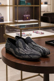 Barabas Wholesale Men's Jewel Studded Pattern Slip On Luxury Dress Shoes 2ESH1 Black