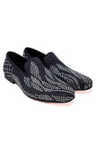 Barabas Wholesale Men's Jewel Studded Pattern Slip On Luxury Dress Shoes 2ESH1 Black