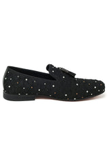 Barabas Wholesale Men's Jewel Floral Pattern Slip On Luxury Dress Shoes 2ESH2 Black