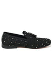 Barabas Wholesale Men's Jewel Floral Pattern Slip On Luxury Dress Shoes 2ESH2 Black