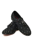 Barabas Wholesale Men's Rhinestone Beads Embroidery Slip On Dress Shoes 2ESH2 Black