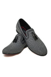 Barabas Wholesale Men's Rhinestone Slip On Tassel Loafer Dress Shoes 2ESH3 Grey