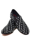 Barabas Wholesale Men's Rectangle Rhinestone Jewel Slip On Dress Shoes 2ESH4 Black