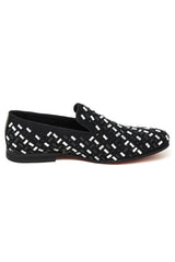 Barabas Wholesale Men's Rectangle Rhinestone Jewel Slip On Dress Shoes 2ESH4 Black
