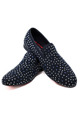 Barabas Wholesale Men's Rhinestone Slip On Dress Loafer Red Sole Shoes 2ESH7
