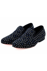 Barabas Wholesale Men's Rhinestone Slip On Dress Loafer Red Sole Shoes 2ESH7
