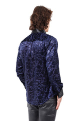 Barabas Wholesale Men's Luxury French Cuff Long Sleeve Button Down Shirt FCS1003 Royal Black