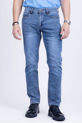 Barabas Men's Premium Light Wash Blue Denim Straight Jeans 2JE08ST
