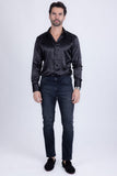 Barabas Men's Premium Dark Wash Blue Denim Straight Jeans 2JE09ST