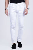Barabas Men's Straight Fit Premium Solid White Denim Jeans 2JE10ST White