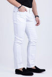 Barabas Men's Straight Fit Premium Solid White Denim Jeans 2JE10ST White