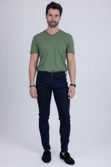 Barabas Men's Slim Fit Premium Dark Blue Denim Jeans 2JE12SL
