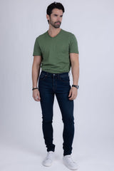 Barabas Men's Slim Fit Premium Dark Blue Denim Jeans 2JE13SL