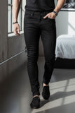 Barabas Men's Solid Color Slim Fit Contemporary Denim Jeans 2JE40 Black 