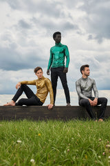 Barabas Men's Metallic Shiny Long Sleeve Turtleneck Sweater 2KT1000 Gold
