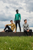 Barabas Men's Metallic Shiny Long Sleeve Turtleneck Sweater 2KT1000 Gold