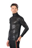 Barabas Wholesale Men's Metallic Design Luxury Long Sleeve Shirt Sweater 2KT1000 Black