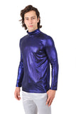 Barabas Wholesale Men's Metallic Design Long Sleeve Shirt 2KT1000 Royal
