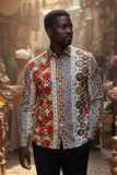 Barabas Wholesale Long Sleeve Rose Pattern Men's Button Down Dress Shirts 2SA02