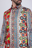 Barabas Wholesale Long Sleeve Rose Pattern Men's Button Down Dress Shirts 2SA02