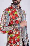 Barabas Wholesale Long Sleeve Rose Pattern Men's Button Down Dress Shirts 2SA02