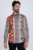 Barabas Wholesale Long Sleeve Rose Pattern Men's Button Down Dress Shirts 2SA02